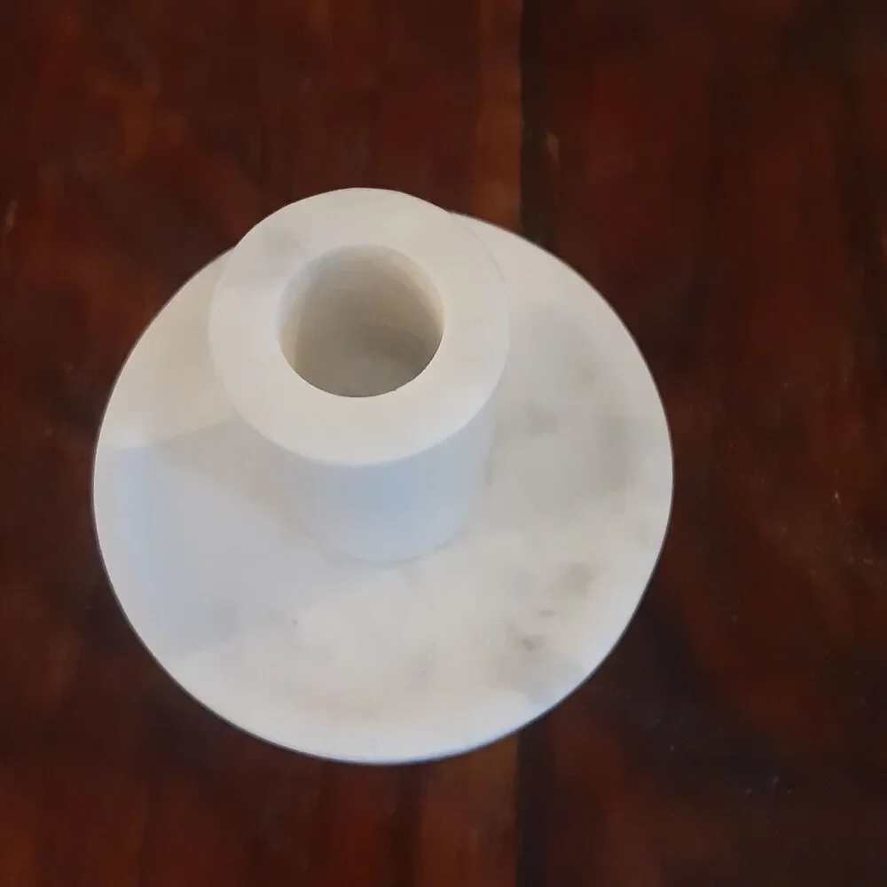 Threshold White Marble Candle Holder Versatile Decor New